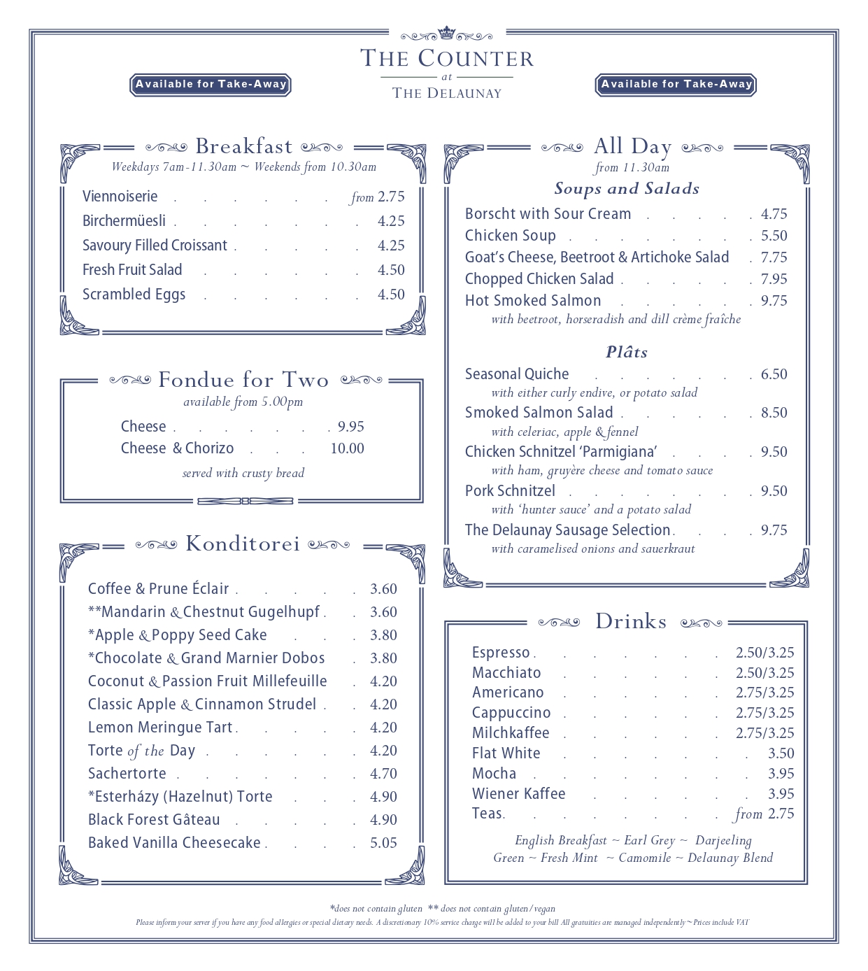 The Counter Viennese Café The Delaunay, Covent Garden